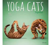 Yoga Cats Together OFFICIAL | 2027 12 x 24 Inch (Hanging) Monthly Square Wall Calendar | Plato | Animals Humor Pets