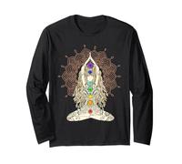 Yoga Chakra Namaste Buda Energía Lotus Karma Om Manga Larga