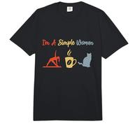 Yoga Coffee Cats - Soy una Mujer Simple Comfort Colors Adult Heavyweight T-Shirt