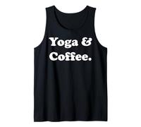 Yoga & Coffee Meditation Lifestyle Funny Saying Camiseta sin Mangas