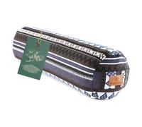 Yoga Cojín cilíndrico con cáscaras de trigo sarraceno KBA, 68 cm x 22 cm, funda lavable de algodón y poliéster, para meditación y Yin Yoga