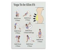 Yoga Core Burn Poster Belly Fat Reduction Workout Chart