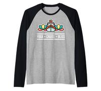 Yoga + Crucero = Bliss Cruise Ship Lover Cruising Squad Camiseta Manga Raglan