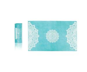 Yoga Design Lab Toalla de Mano Antideslizante de Primera Calidad, diseñada en Bali, Estampado ecológico Colorido, Secado rápido y Suave, Yoga Caliente, Bikram, Ashtanga, Deporte, Barra