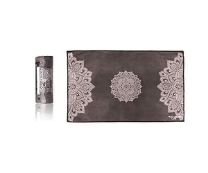 Yoga Design Lab Toalla de Mano | Toalla de Mano Antideslizante Premium | Colorido Eco Impreso + Secado rápido + Suave | Ideal para Yoga Caliente, Bikram, Ashtanga, Deporte, Barra (Mandala Black)