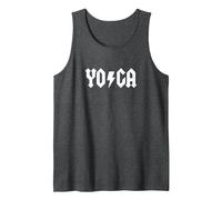Yoga divertido de YOGA Camiseta sin Mangas, Hombre, Jaspeado Oscuro, L