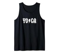 Yoga divertido de YOGA Camiseta sin Mangas, Hombre, Negro, L