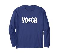 Yoga divertido de YOGA Manga Larga, Unisex para adultos, Azul Marino, L