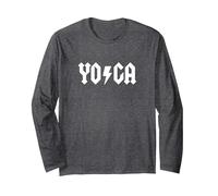 Yoga divertido de YOGA Manga Larga, Unisex para adultos, Jaspeado Oscuro, L