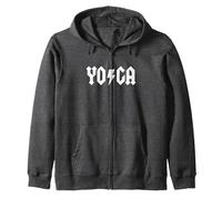 Yoga divertido de YOGA Sudadera con Capucha, Unisex para adultos, Jaspeado Oscuro, L