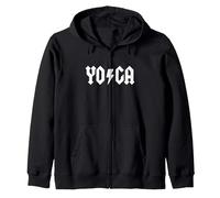 Yoga divertido de YOGA Sudadera con Capucha, Unisex para adultos, Negro, L