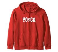 Yoga divertido de YOGA Sudadera con Capucha, Unisex para adultos, Rojo, L