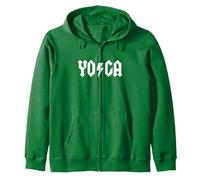 Yoga divertido de YOGA Sudadera con Capucha, Unisex para adultos, Verde Bosque, L