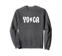 Yoga divertido de YOGA Sudadera, Unisex para adultos, Jaspeado Oscuro, L