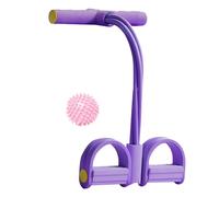 Yoga Elastic Pull Cuerda - Cuerda elástica de 4 tubos para pedal, cuerda de tracción para yoga, diseño de entrenamiento en casa, tema de entrenamiento sentado, programa de fitness de fuerza, equipo de