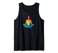 Yoga en postura de loto en Chakra Camiseta sin Mangas