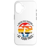 Yoga Espacial Retro, increíble transformación a tu Ritmo gráfico Carcasa para iPhone 16