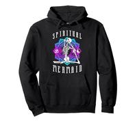Yoga Espiritual Sirena Pose Esqueleto Anahata Símbolo Sudadera con Capucha
