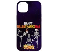 Yoga Esqueleto Halloween Acción de Gracias Navidad Hola Gracias Carcasa para iPhone 14 Plus