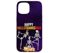 Yoga Esqueleto Halloween Acción de Gracias Navidad Hola Gracias Carcasa para iPhone 15