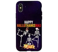 Yoga Esqueleto Halloween Acción de Gracias Navidad Hola Gracias Carcasa para iPhone X/XS