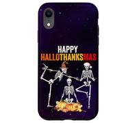 Yoga Esqueleto Halloween Acción de Gracias Navidad Hola Gracias Carcasa para iPhone XR