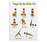 Yoga Fat Burn Sequence Poster Beginner Friendly Workout Chart