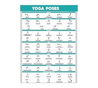 Yoga Fitness Poster: Essential Poses for Daily Practice, Inspirational & Educational Wall Chart for Exercise Rooms(Unframed,12x18inch(30x45cm))