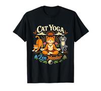 Yoga Gato Maestro Zen Felino Bienestar Camiseta