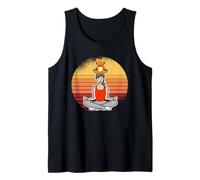 Yoga Gatos Gato Meditación Amantes de los Gatos Namaste Cat Camiseta sin Mangas