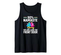 Yoga Humor 90% Namaste 10% Did I Lock The Door Camiseta sin Mangas
