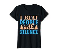 Yoga I Beat People With Silence Yoga Divertido Camiseta