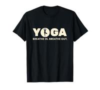 Yoga Inhalación Exhalación Retro Balance Diseño Camiseta