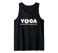 Yoga Inhalación Exhalación Retro Balance Diseño Camiseta sin Mangas