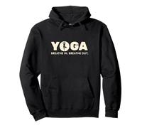 Yoga Inhalación Exhalación Retro Balance Diseño Sudadera con Capucha