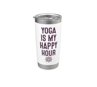 Yoga Is My Happy Hour Entspannung Mandala Chakra Ashtanga Vaso térmico de acero inoxidable de doble pared