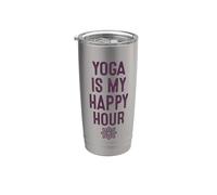 Yoga Is My Happy Hour Entspannung Mandala Chakra Ashtanga Vaso térmico de acero inoxidable de doble pared