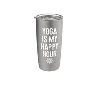 Yoga Is My Happy Hour Entspannung Mandala Chakra Ashtanga Vaso térmico de acero inoxidable de doble pared