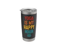 Yoga Is My Happy Hour Entspannung Mandala Chakra Ashtanga Vaso térmico de acero inoxidable de doble pared