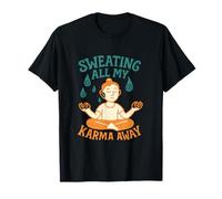 Yoga Karma Sweat Drops Diseño de atención Plena con el Signo de la Paz Camiseta