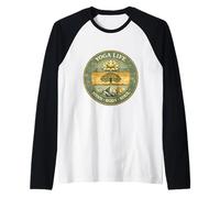 Yoga Life Mindfulness Body Soul Vintage Retro Regalo para Yogis Camiseta Manga Raglan