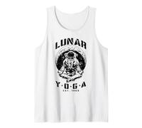 Yoga Lunar Astronauta Luna Creciente Ciencia Espacial Meditación Camiseta sin Mangas