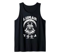 Yoga Lunar Astronauta Luna Creciente Ciencia Espacial Meditación Camiseta sin Mangas