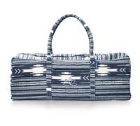 Yoga-Mad Horizon - Bolsa para kit de yoga, espaciosa bolsa de algodón para esterilla de yoga con bolsillos y cremallera completa, se adapta a alfombras, bloques, mantas y accesorios, forro duradero y