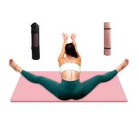 Yoga Mat | 15mm Sturdy Exercise Pad Workout Equipment - 185 X 61 X 1.5 Cm Thick Lightweight Yoga Mats With Carrying Strap | For Women Floor Workout Stretching Fitness Indoor Outdoor