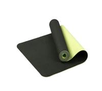 Yoga Mat, Compatible For Beginner 6mm Non-Slip Double Layer Sports Exercise Pad Gymnastics Pilates Mats With Net Bag Home Gym Fitness(Black)
