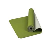 Yoga Mat, Compatible For Beginner 6mm Non-Slip Double Layer Sports Exercise Pad Gymnastics Pilates Mats With Net Bag Home Gym Fitness(Green)
