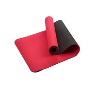 Yoga Mat, Compatible For Beginner 6mm Non-Slip Double Layer Sports Exercise Pad Gymnastics Pilates Mats With Net Bag Home Gym Fitness(Red)