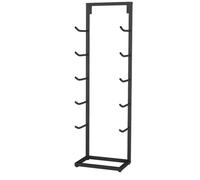 Yoga Mat Holder,5-Tier Yoga Mat Stand with Hooks, Compact Exercise Mat Rack for Foam Rollers, Resistance Bands, and Skipping Ropes - Durable Steel Storage Solution (White, 40x32x130CM)