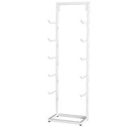 Yoga Mat Holder,Floor Standing Yoga Mat Rack with Feet, 5 Tier Commercial Foam Roller Organizer for Gyms & Indoor Studios, Metal Pilates Mat Rack Pole Length 27/32(Black,Rod Length 27cm/10.